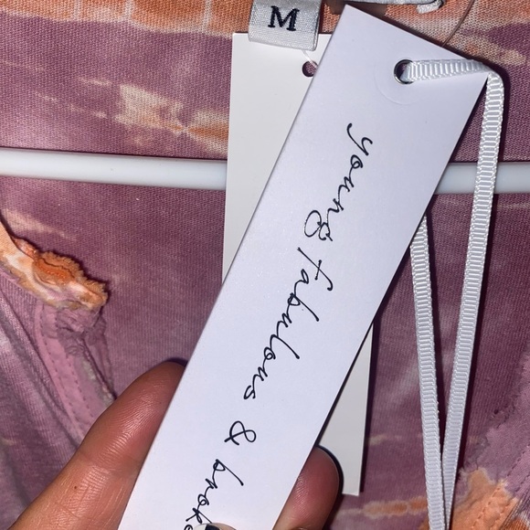 Young Fabulous & Broke Tie Dye Tee With Snap Button Detail - Picture 2 of 3